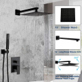 Amazon UPC SS Badezimmer Heißer Kaltmixer Niederschlag Kopf -Diverter -System in der Wand montiert versteckt versteckte Bad -Dusche Wasserhahn Set